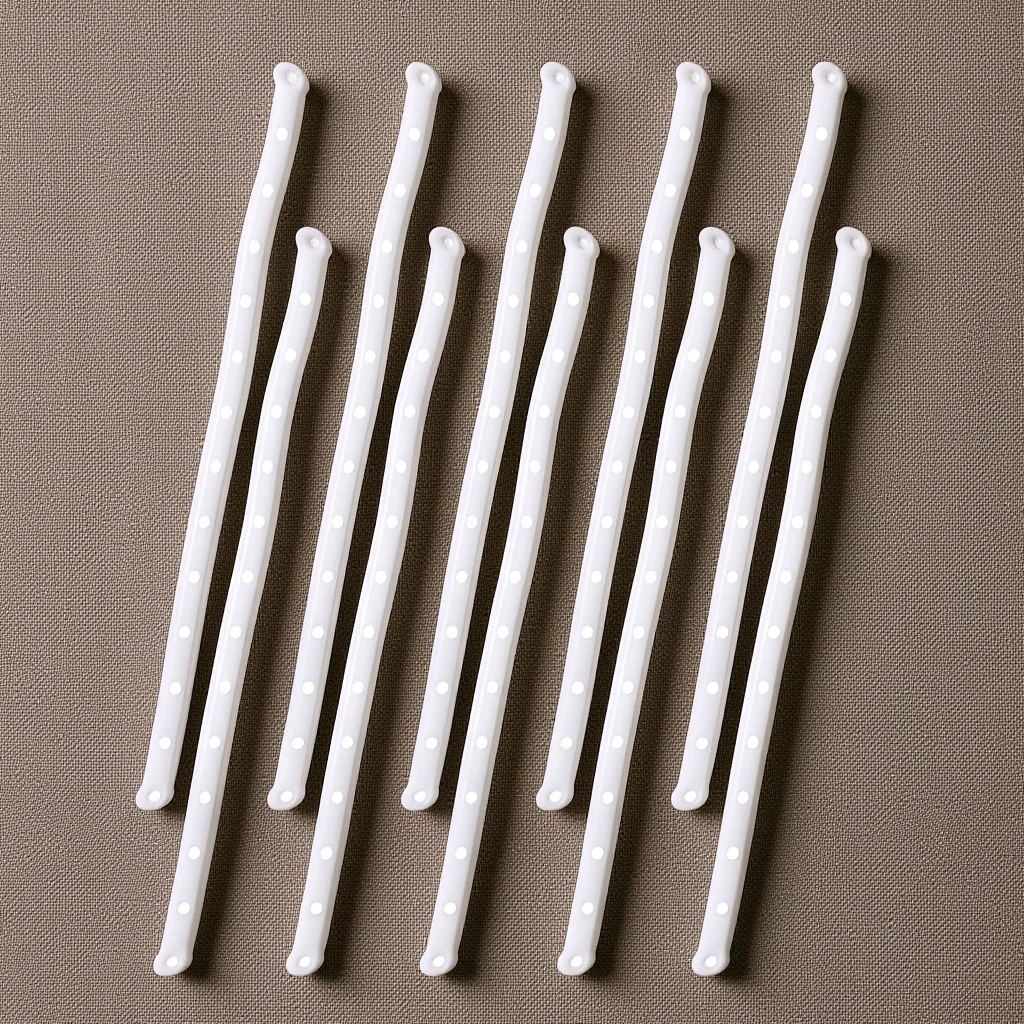 

10Pcs Heavy Duty White Plastic Hanger Connector Display Strips Stable Garment Organizer for Closet Space Saving