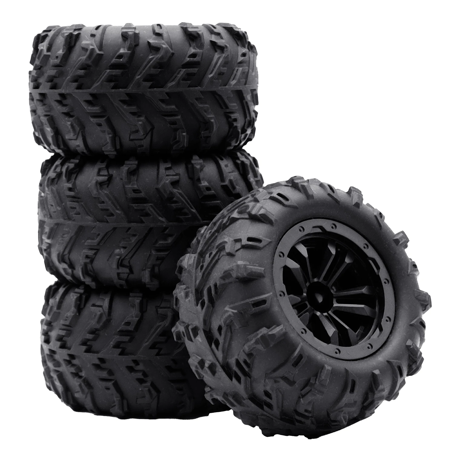 Reifen für RC-Auto 1/14 1/16 RC-Auto-Reifen Rad 4 Stück 12mm Sechskant SCY 16101/2/3 MJX 16208/9 14209 JJRC Q130 C8805 HBX Wltoys Autoreifen – Detail 5
