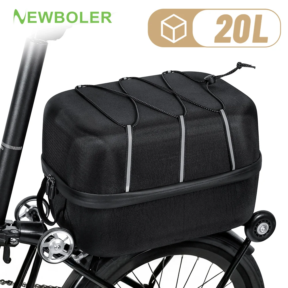 NEWBOLER 20L Brompton Rear Seat Bag Large Capacity Waterproof Bicycle Bag Bicycle Luggage Suitable for Brompton Folding Bicycles