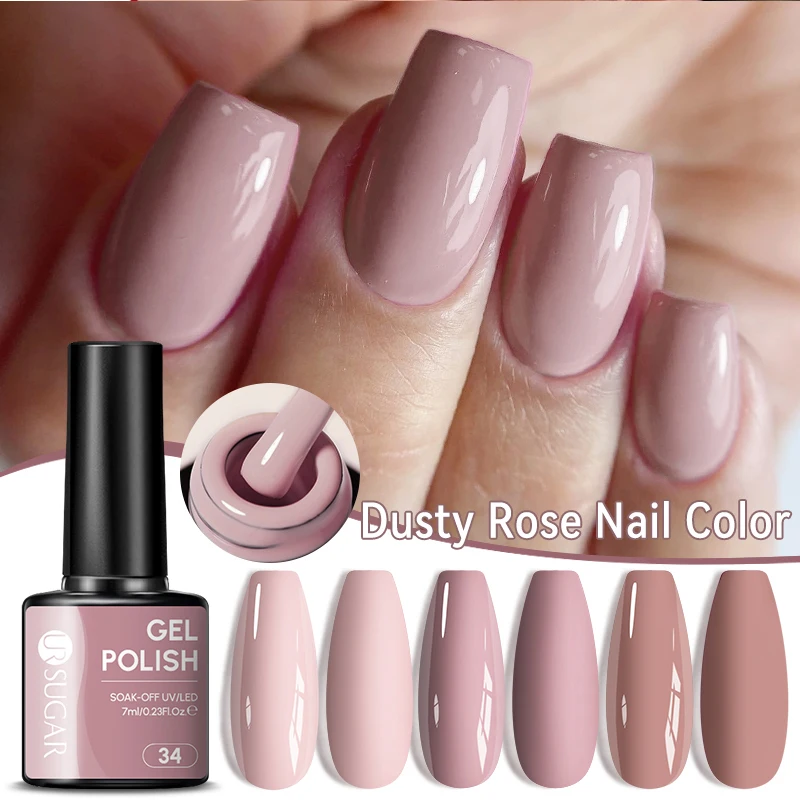 UR SUGAR 3PCS Pink Nude Gel Nail Polish Set For Nail Art All Season Colors Semi Permanent UV Gel Varnish Soak Off Nail Supplies