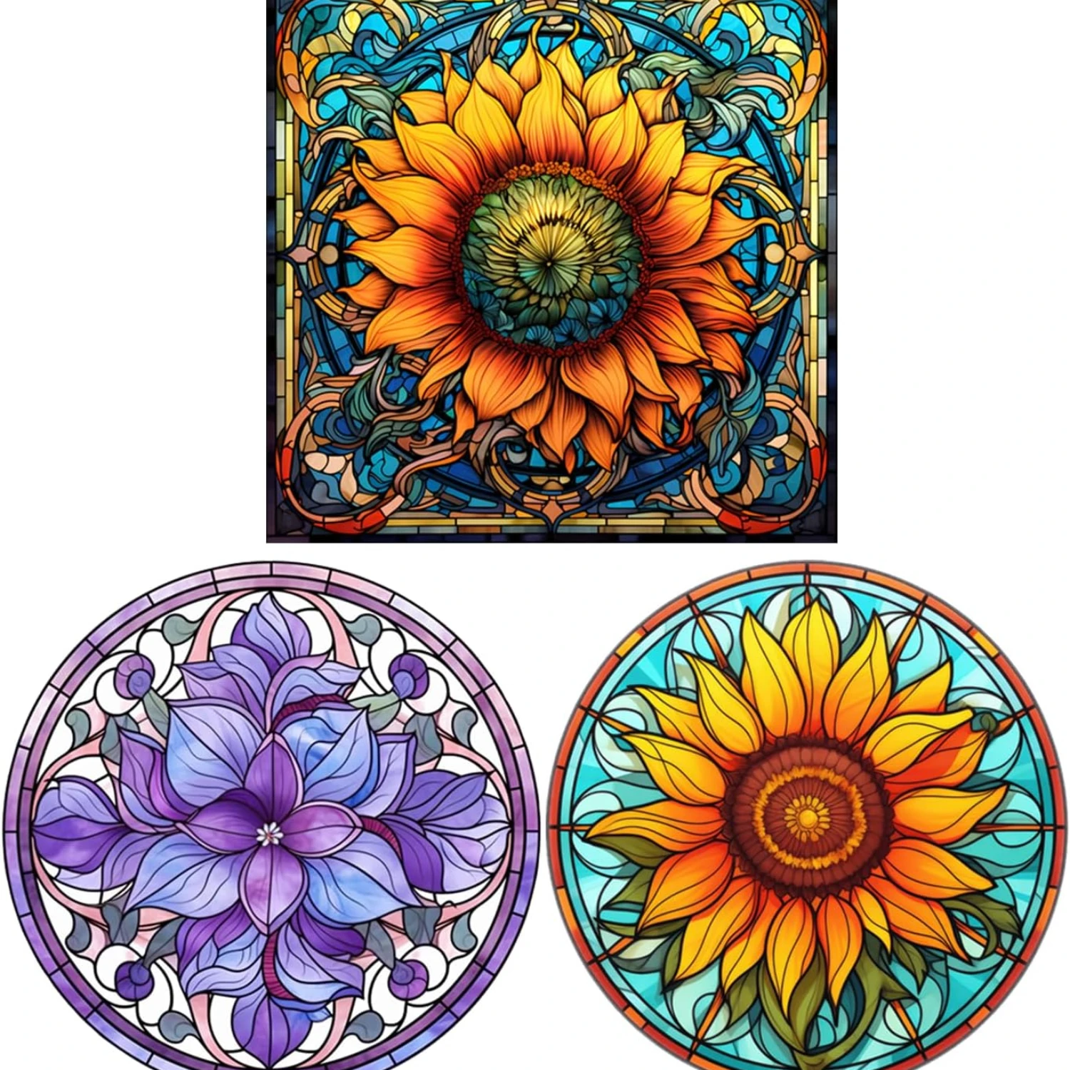 ملصقات كهروستاتيكية للنوافذ والزهور ، شارات زجاجية ثابتة ، فينيل غرفة المعيشة ، مانع للتصادم ، ديكور المنزل ، 1: 1000