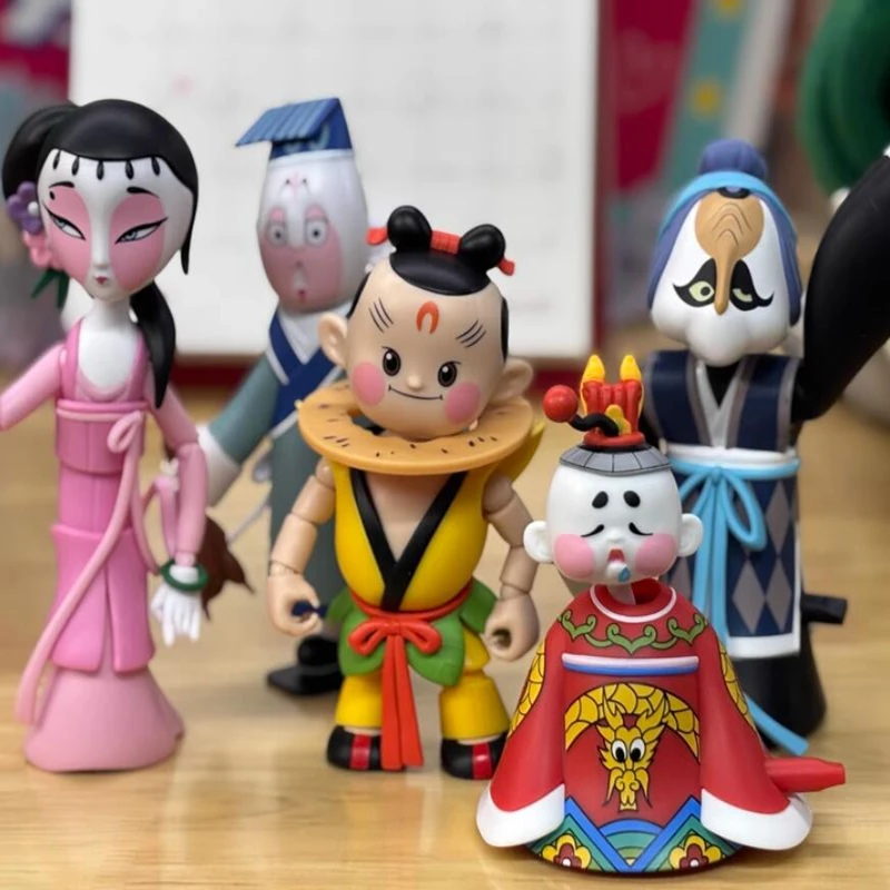 

52toys Tianshu Qitan Mobile Doll Blind Box Classic Chinese Animation Handmade Clockwork Toy Mystery Box Desktop Ornaments Gifts