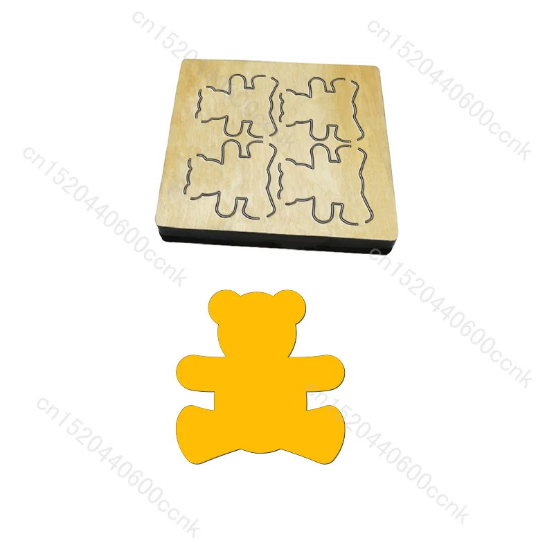 

Новые деревянные штампы с медведем, вырубные штампы для скрапбукинга, несколько размеров V-1795