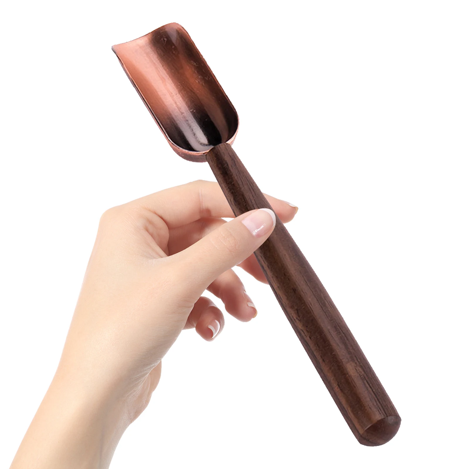 

Long Handle Real Wood Tea Scoop Vintage Household Portable Decorative Teaspoon Multi-Function Tea Leaf Supply Accessory