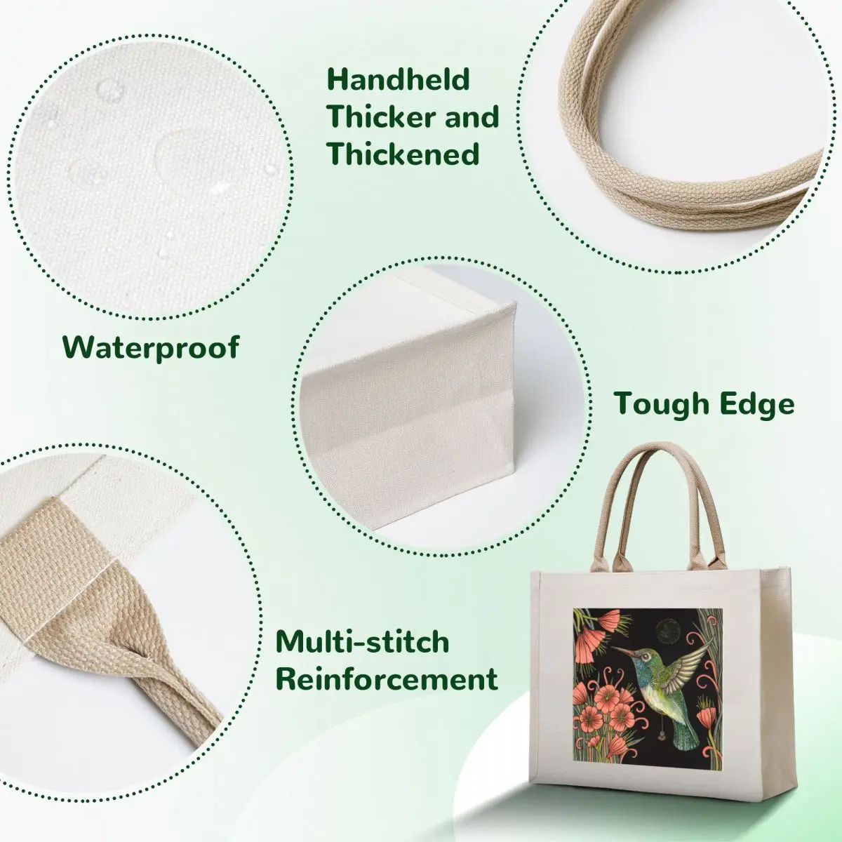 Jewel Tote Bag hand bags Canvas Women's tote bag Cloth bags