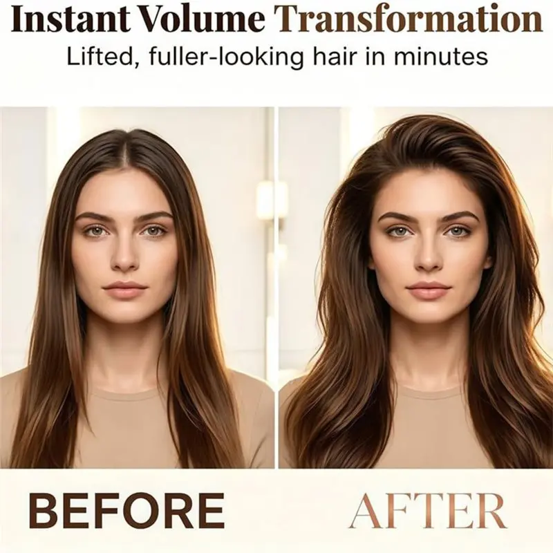 CKFAM-Heated Volumizing Clip Hair Tool Wireless Root Lift Function, 2-Temp Control, Type-C Rechargeable For Women