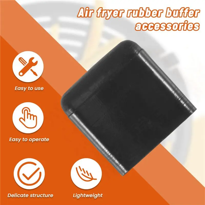A74E-Air Fryer Rubber Bumpers,Air Fryer Tray Rubber Replace Parts Accessories,Non-Scratch Protective Covers For Air Fryer Pan