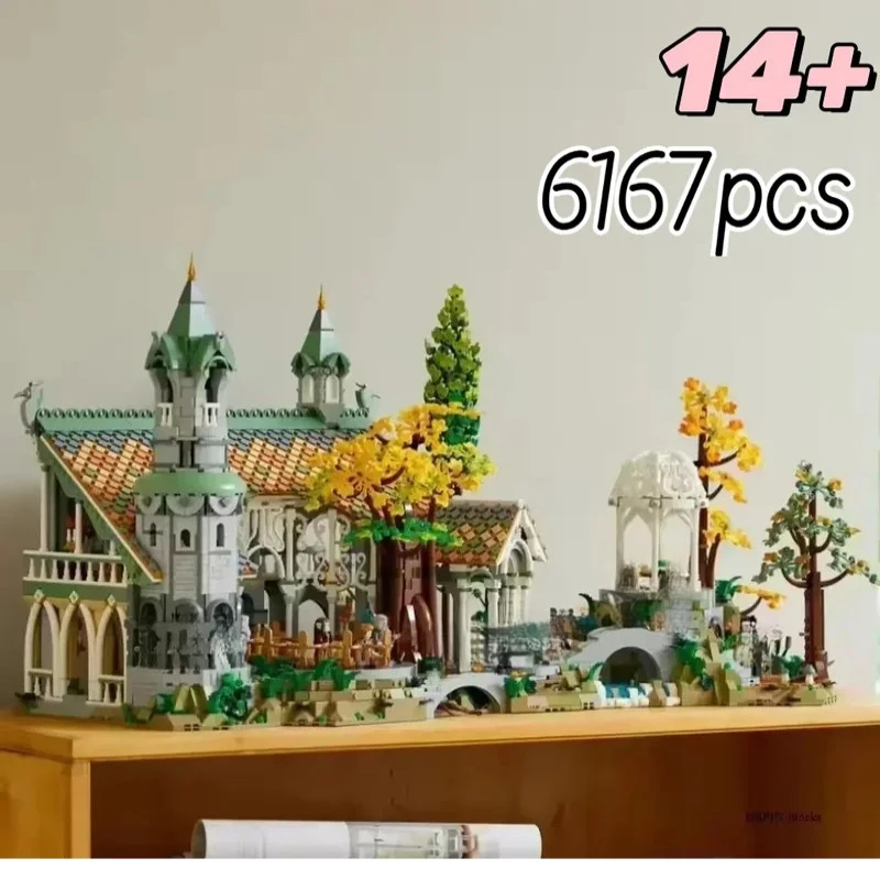 

Хорошее качество, замок Rivendell, кирпичи с Бардудо, черная башня, кирпичи, серия фильмов, кольцо, вид на улицу, настольное украшение, модель, стиль