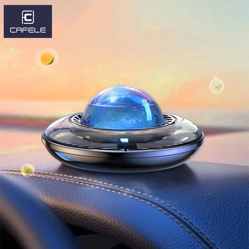 UFO Car Air Freshener Rotating Solar Aromatherapy Solar Energy Auto Interior Accessories Decorations Interesting And Fun