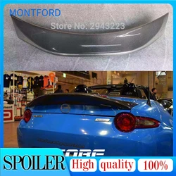 Mazda MX5 Miata ND RF LMS 스타일 FRP 섬유 유리 미도색 덕빌 스포일러 트렁크 윙 립 레이싱 액세서리 튜닝 트림