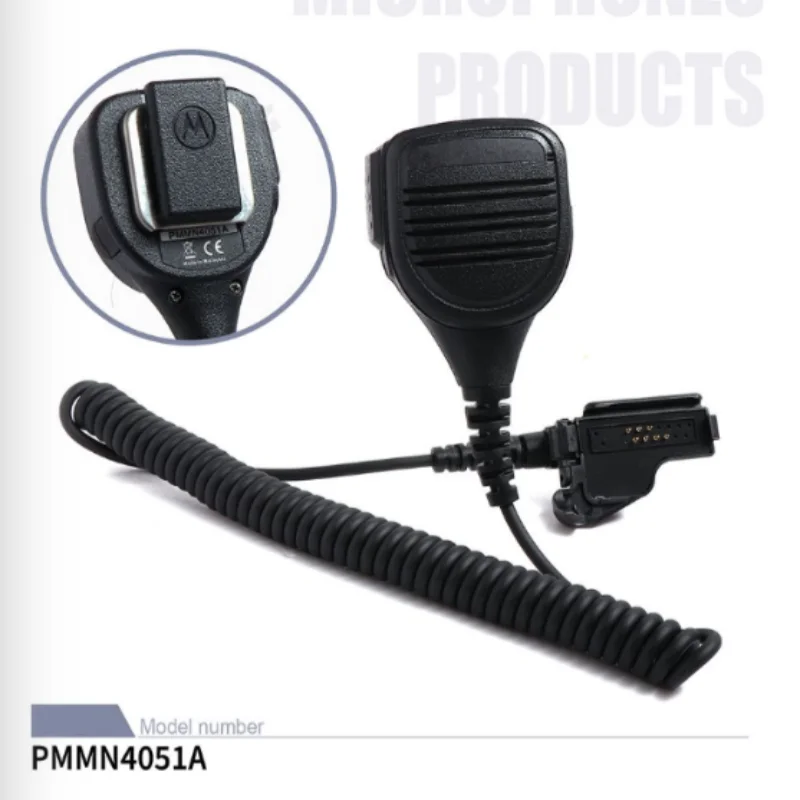 PMMN4051A Lautsprechermikrofon mit Nierencharakteristik, kompatibel mit XTS1500 XTS2500 XTS3500 XTS4250 XTS5000 Walkie-Talkie-Radios