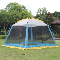 New Four Seasons Tent 8 People Shading And Mosquito Prevention Home Outdoor Camping Barbecue Beach Large Space Pergola