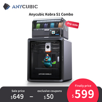 Anycubic Kobra S1 Combo Multi-Color 3D Printer High Precision Core XY Stable Structure Ultra-Quiet Max Speed 600mm/s 3D Printer