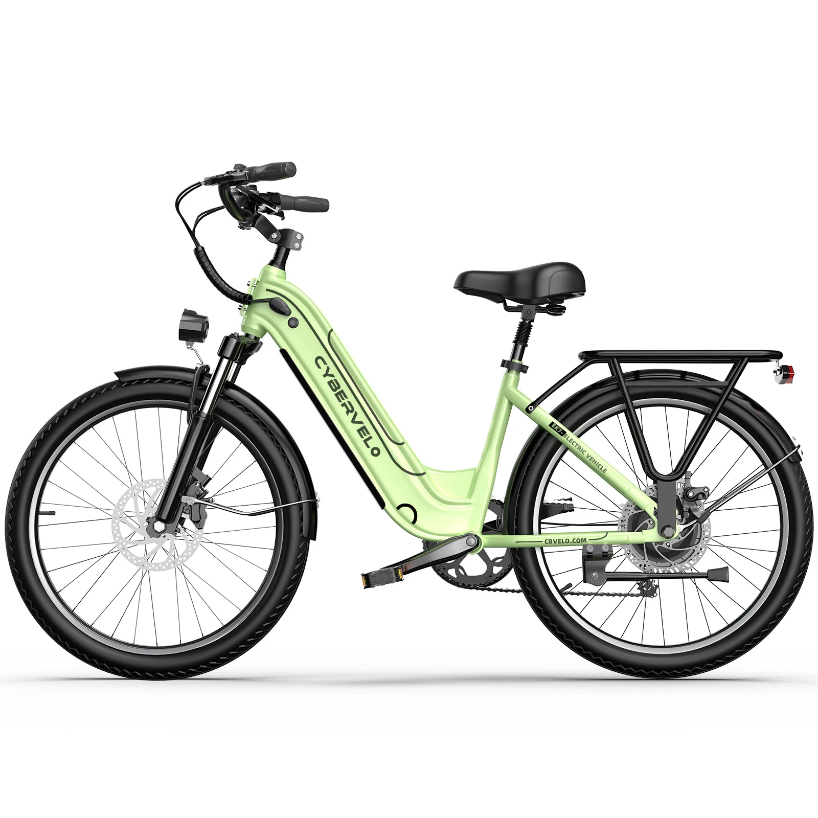 Cybervelo 1000W Peak Electric Bike for Adults up 80 Miles Removable Battery Ebike 26" Electric E Bike with 7-Speed Adult Electric Bicycles for Commute Beach Snow Womens and Man EK7 image 1