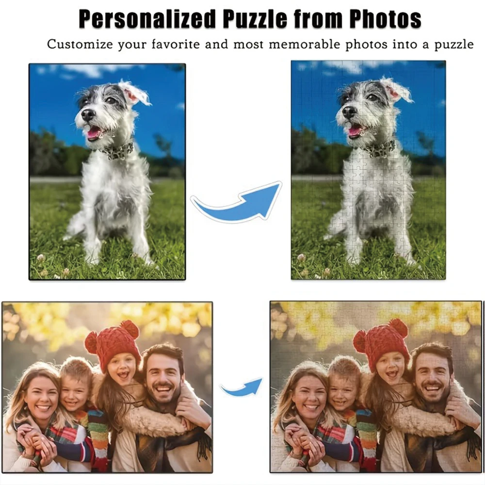 35/300/500/1021pcs Personalized Custom Photo Puzzle Wedding Photos Funny Adult Leisure Toys Gift