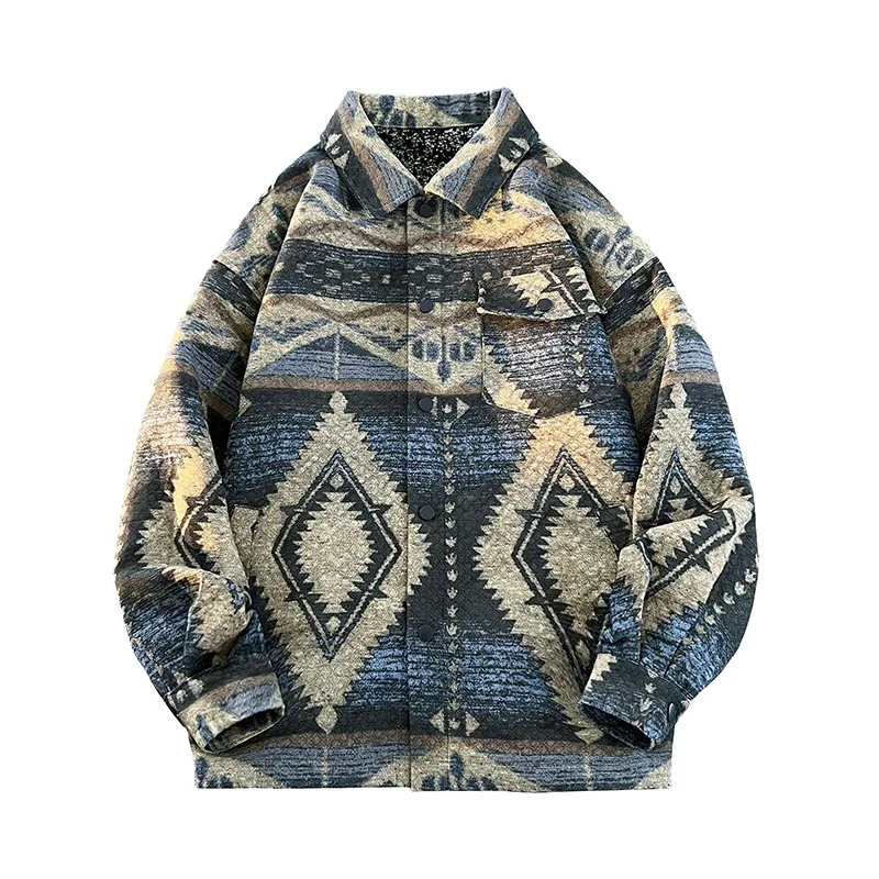

2025 2025 Men's Oversize Bomber Jacket Japanese Vintage Pattern Jacket Long Sleeve Colorblock Outerwear