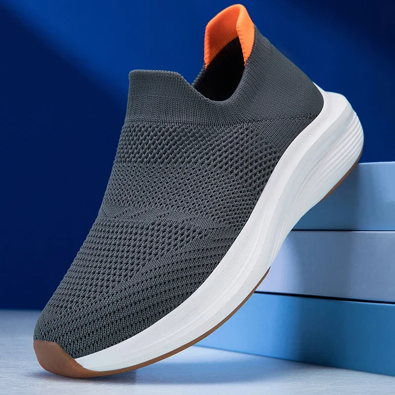 Running Shoes Men Women Platform Casual Sneakers Knit Breathable Women's Jogging Shoes Comfortable Non-slip Men's Sports Shoes