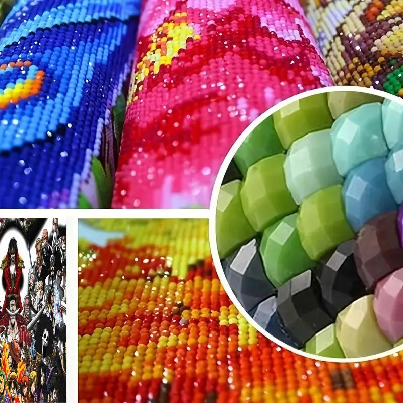 Kit de pintura de diamante de Anime Popular de una pieza, taladro completo 5D, arte de pintura de gema grande de cristal DIY, personajes Epic Grand Line Gat, 1 ud.