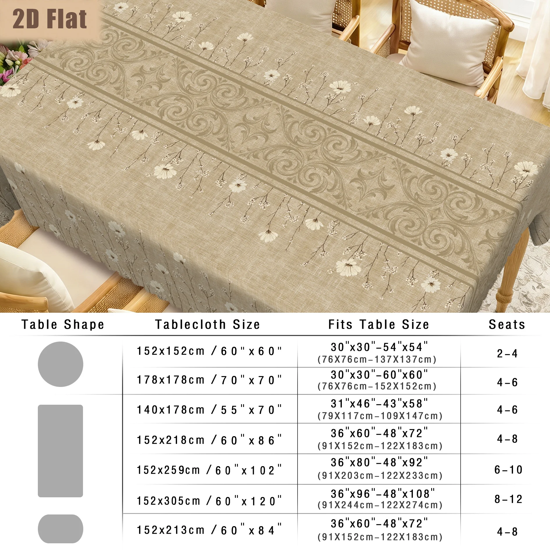 Simple Scandinavian-style Japanese and Korean tablecloths