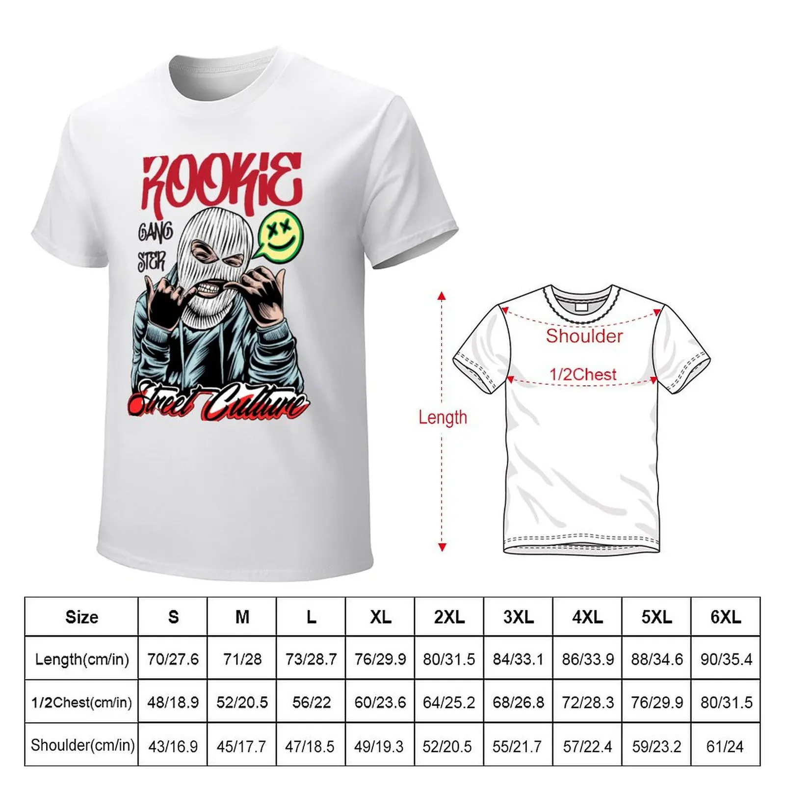 Rookie Street Culture - Urban Street T-shirt Aesthetic clothing Short sleeve tee oversized t shirts for men