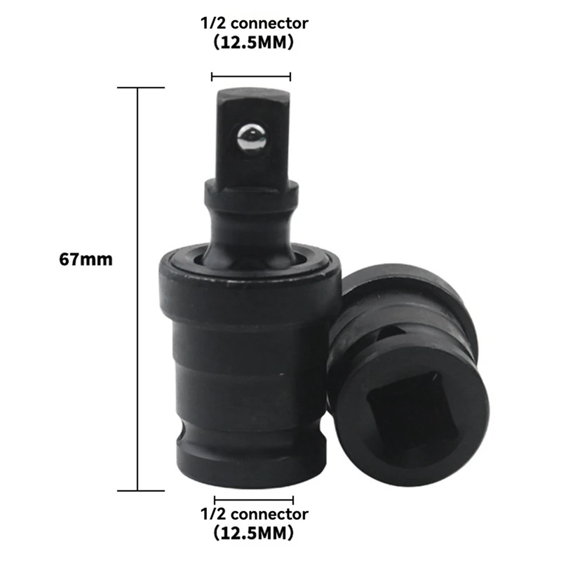 AA01-7PCS Per Avvitatore A Impatto Chiave Giunto Girevole Presa Adattatore Riduttore 3/8 1/4 1/2In Giunto Universale 3 Pezzi