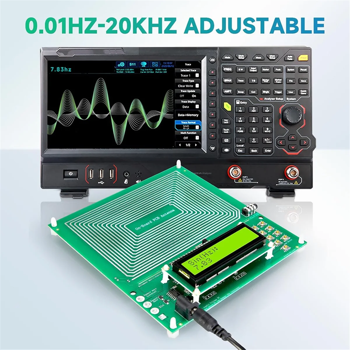 ABJZ 7.83Hz 睡眠補助および治療周波数デバイス調整可能な共鳴発生器 (0.01Hz-200KHz) ストレス軽減用