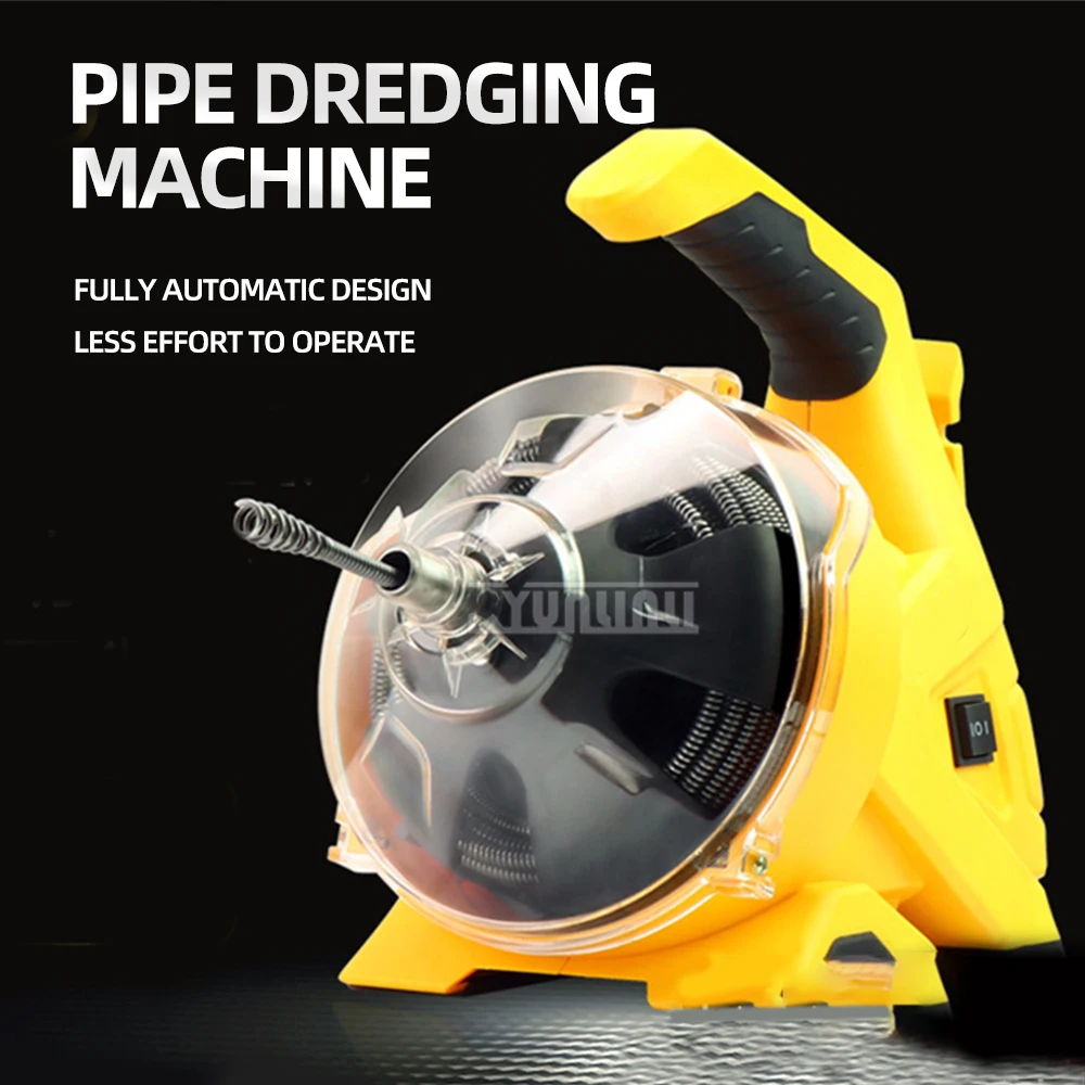 

220V Electric Sewer Pipe Dredging Machine Toilet Kitchen Pipe Cleaning Machine Pipe Dredger Drain Cleaner 100W