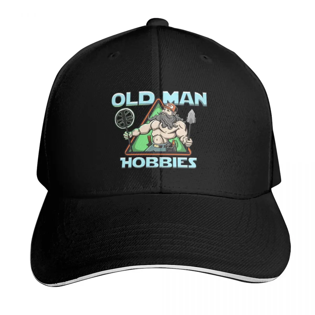 Metal detecting old man Baseball Cap Moisture Wicking Quick Dry Curved Brim Classic Fit Low Profile Unstructured