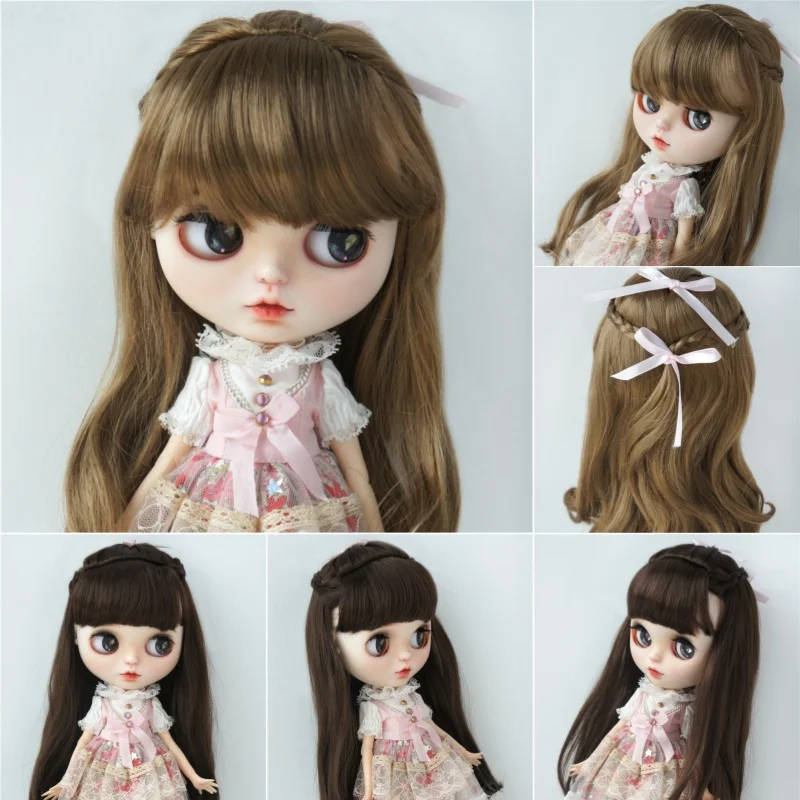 JD323  1/12 1/8 1/6  1/4 1/3 Long Princess Complex Braids  Synthetic mohair BJD wigs  3-4