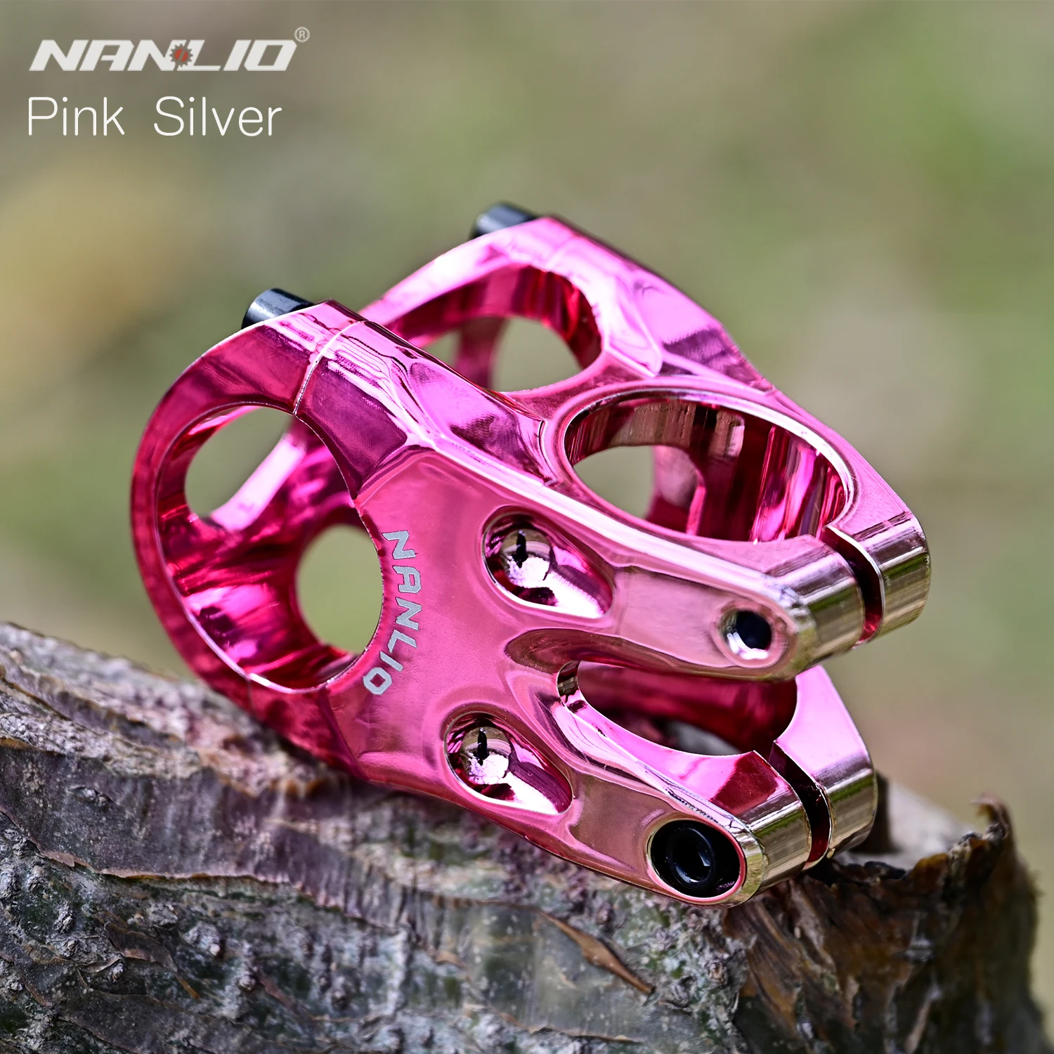 NANLIO Bike Stem 0° Angle 35mm Length 40mm Height Dual-Color Gradient Positive and Negative Ion Baking Paint Wear-Resistant 114g