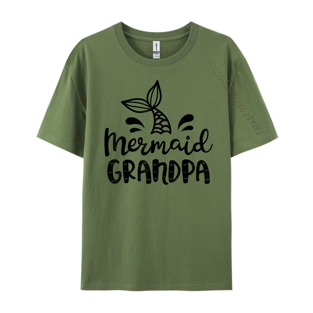 

Mermaid Grandpa Grandfather Family Matching Birthday Pink Graphic Tees Luxury Designer