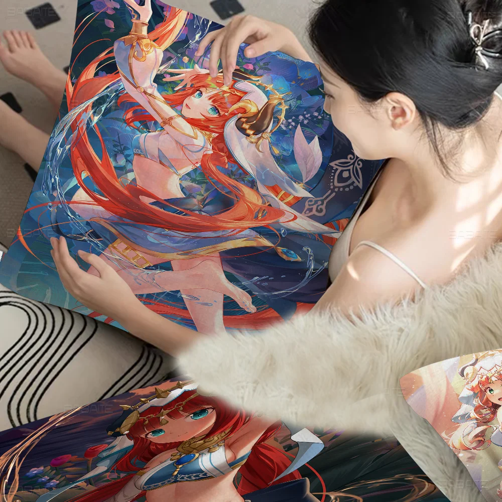 

Nilou Genshin Impact Pillow Cover Design Cushion Cover Decor Holiday Decorati