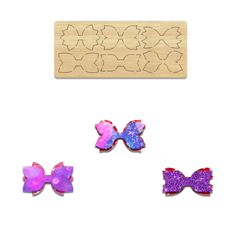 

Bowknot Hairpin Combination Accessories, Wooden Cutting Die, Suitable for Most Machines BY32