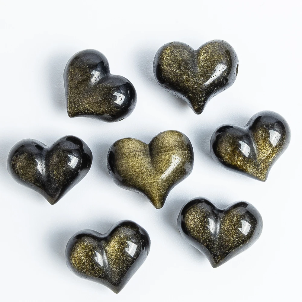 

5pcs Kawaii Golden Obsidian Butt Peach Charm 17x14mm Pendant for Jewelry Making Necklace Diy Accessories Drilled Mini Gift