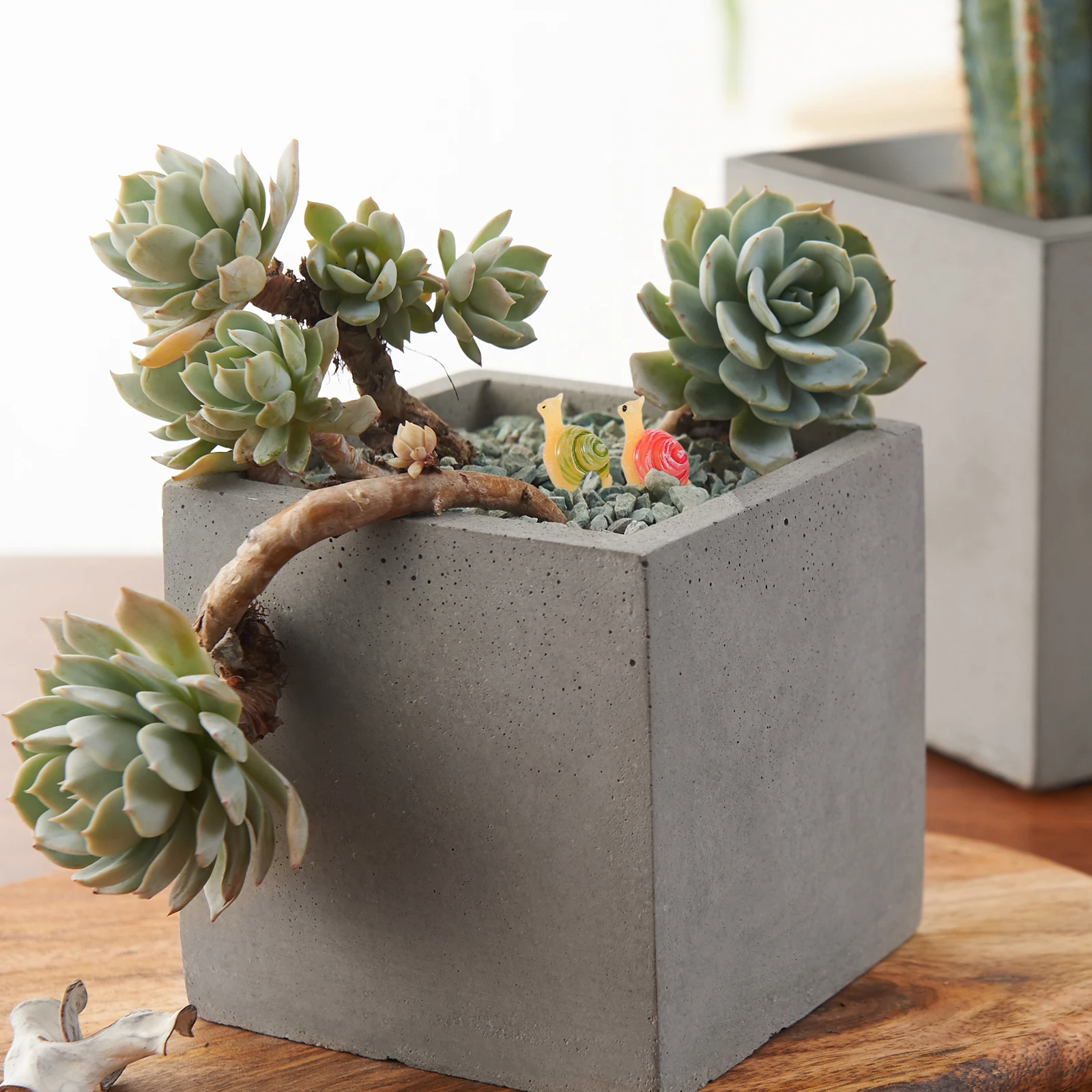 

14pcs Realistic Simulation Snail Figurines Resin Mini Garden Ornaments For Terrarium Fairy Landscape Decor Micro Animal Craft