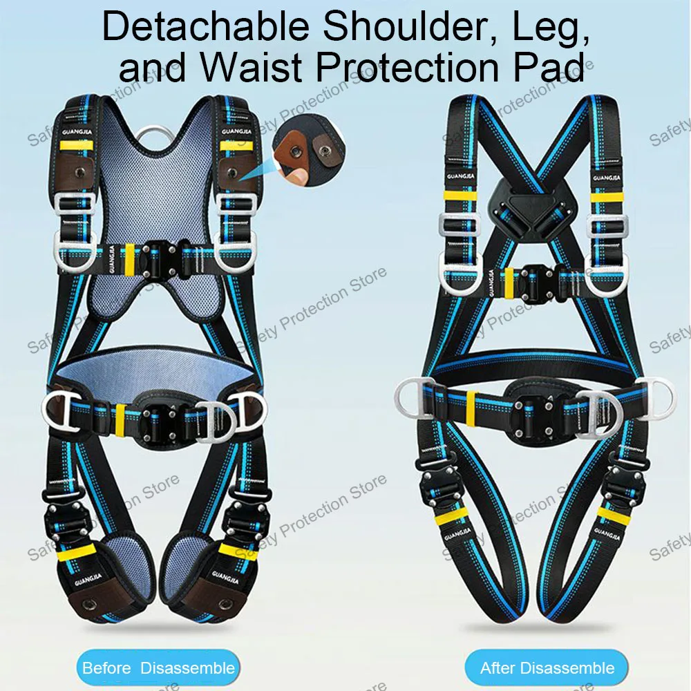 Imagem -04 - Five-point High Altitude Work Safety Harness Full Body Safety Belt Cintura Destacável ao ar Livre Construção Proteger Equipamentos