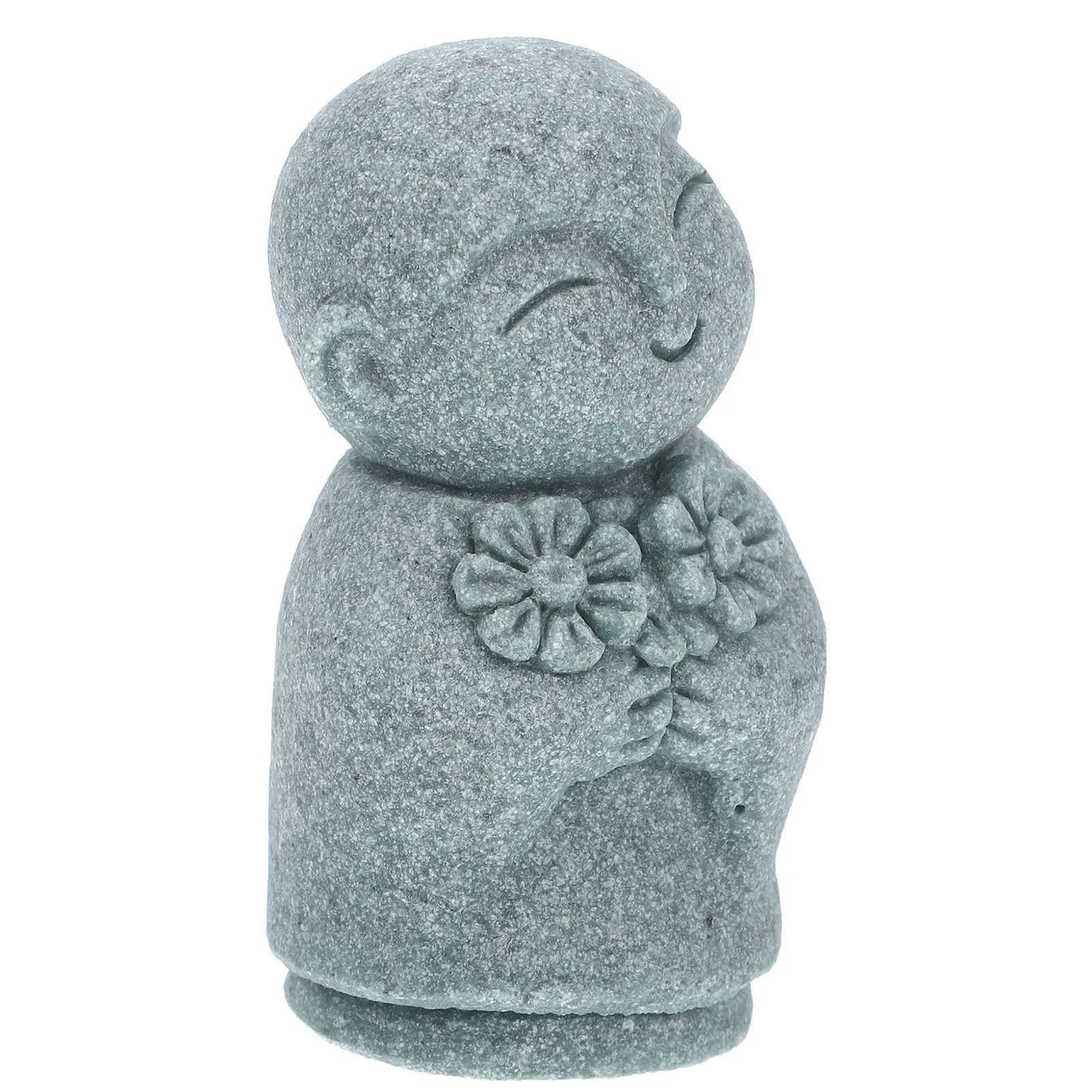 1pc Small Buddha Statue Decor Bluestone Sand Craft For Desktop Home Indoor Zen Garden Decoration Vintage Retro Style Spiritual