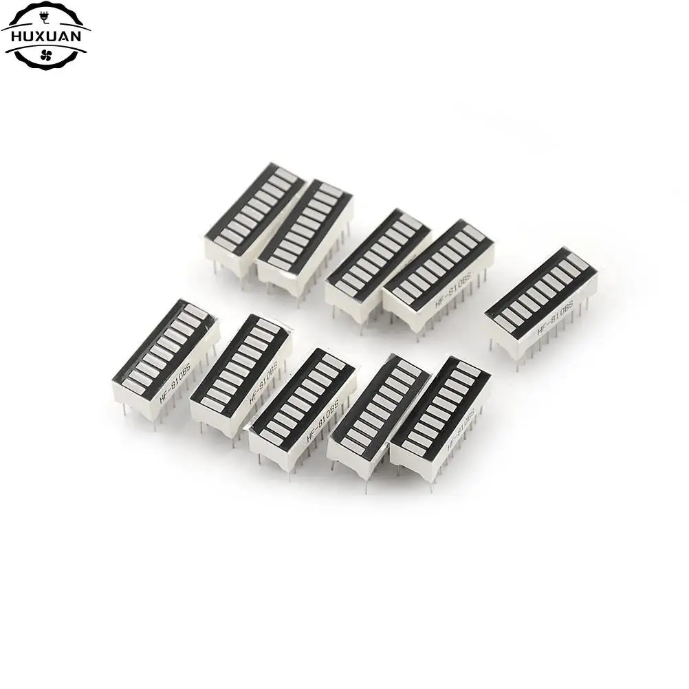 Barra gráfica LED Electrónica inteligente, ultrabrillante pantalla roja, tubo Digital de 10 segmentos, venta al por mayor, 10 unidades por lote