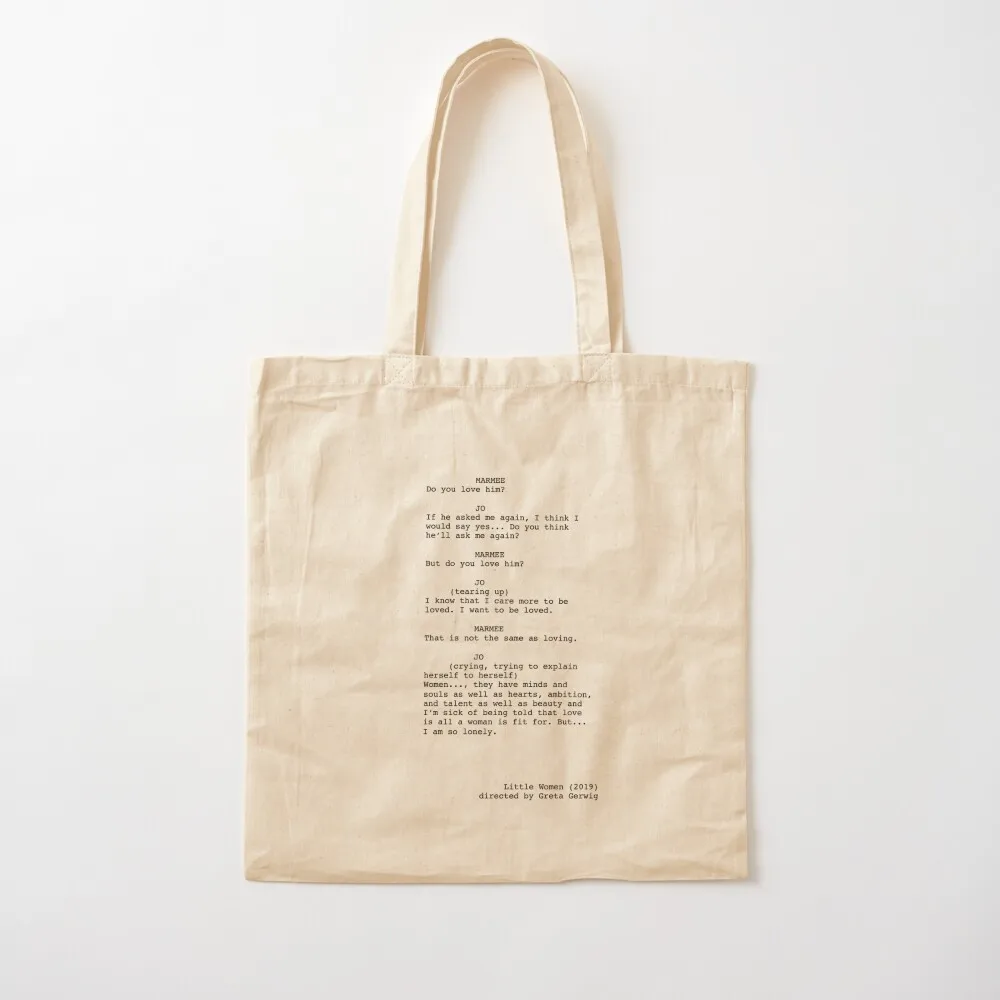 

Little Women Script Excerpt Tote Bag tote bag supermarket folding bag Women bags Woman shopper Canvas Tote