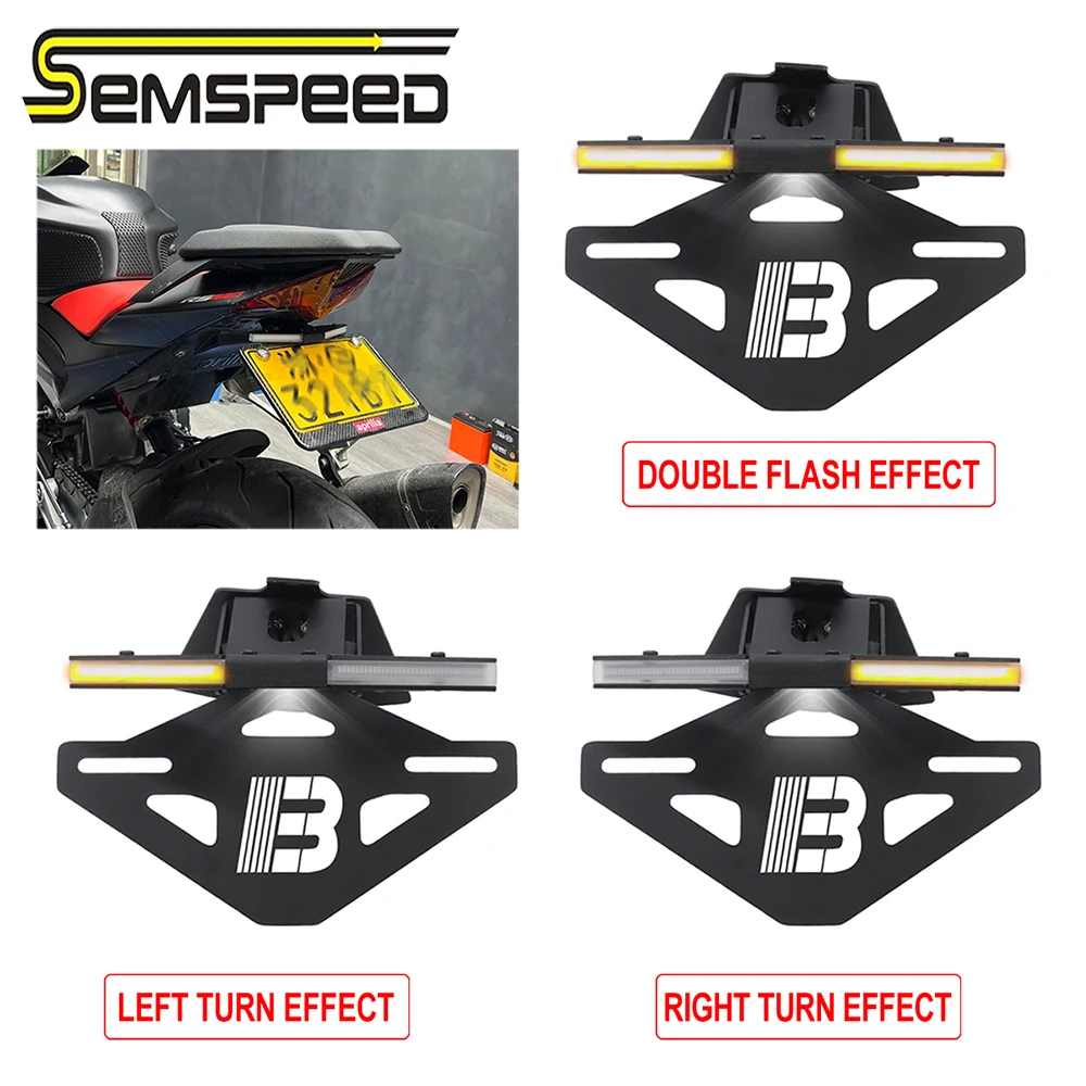 Semspeed per Aprilia RS660 2021 2022 pieghevole porta targa posteriore Fender Eliminator Streamer indicatore di direzione Plug an Play