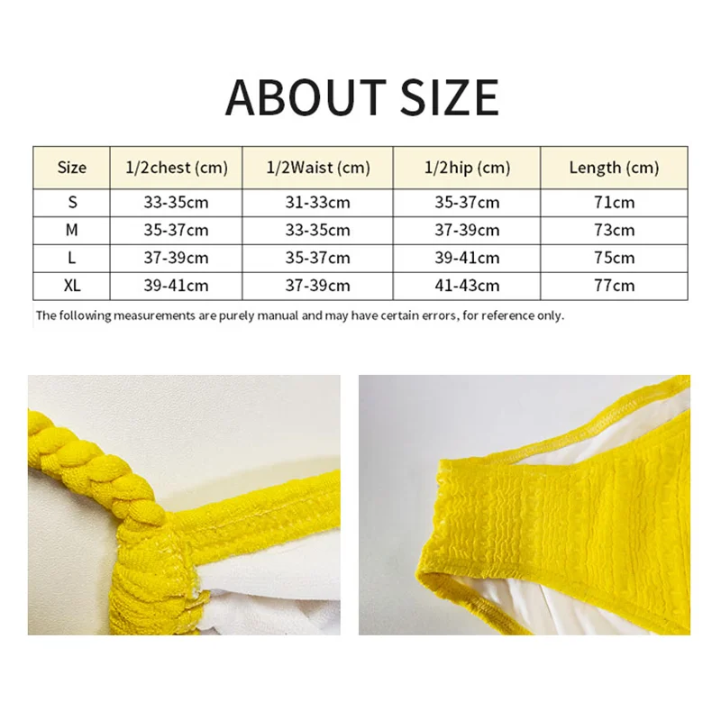 Bañador Sexy de una pieza con cordón para mujer, traje de baño amarillo con un hombro calado plisado, traje de baño para playa, Monokini Bandage 2024