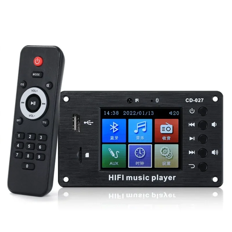 

CD-027 Bluetooth 5.1 Стерео-аудиоприемник с декодированием FLAC WAV APE, FM-радио, USB, TF для автомобильного усилителя, плата MP3-декодера