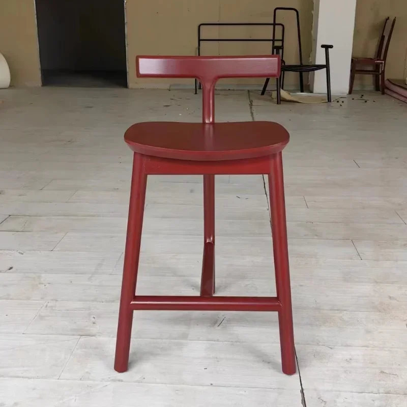 Solid Wood Bar Chairs for Home Bar Chair Nordic Designer Leisure High Stools Modern Minimalist Household Bar Chair Furniture