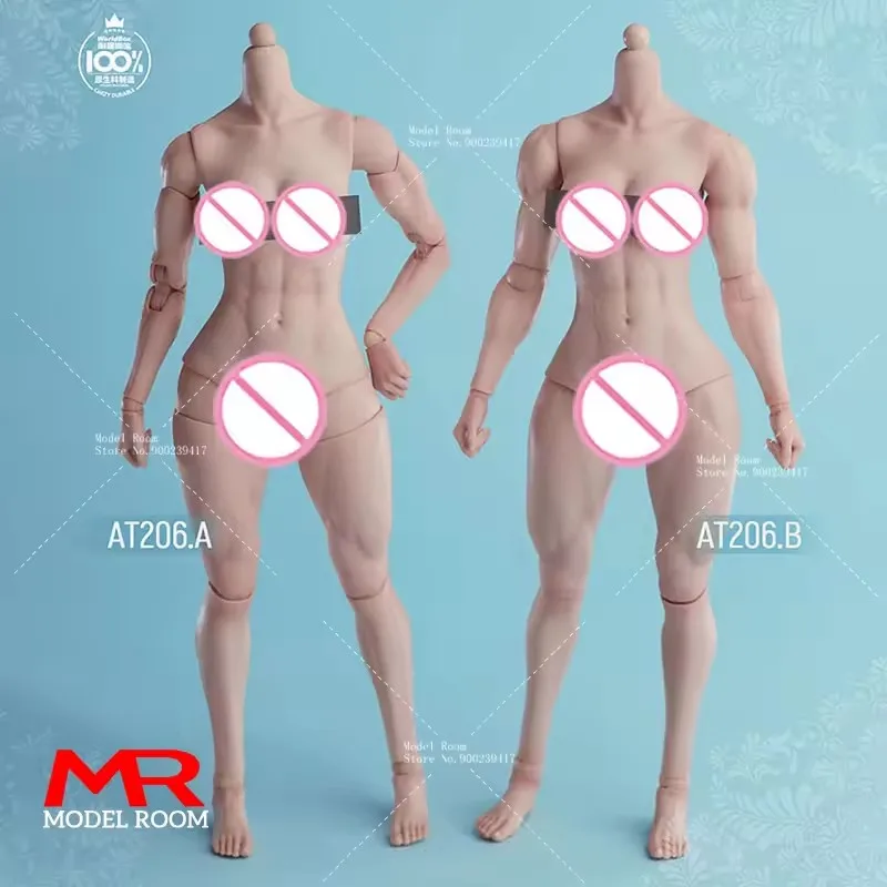 Worldbox AT201 AT202 AT203 AT206 AT210 1/6 جسم مفصل أنثى 12 بوصة مرنة شاحبة خفيفة تان عمل الشكل دمية الجسم المفصلية