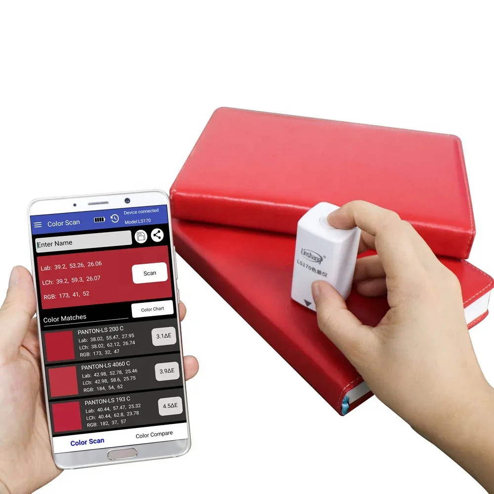 Color Meter LS171/LS170 Textile Ceramics Paper Difference Measurement Device Pocket imeter with Library APP