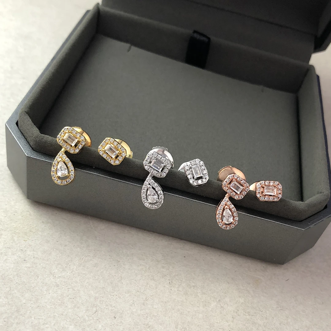 

Модные женские ювелирные серьги из стерлингового серебра 925 пробы с асимметричным геометрическим узором, классические подарки для вечеринок и праздников.