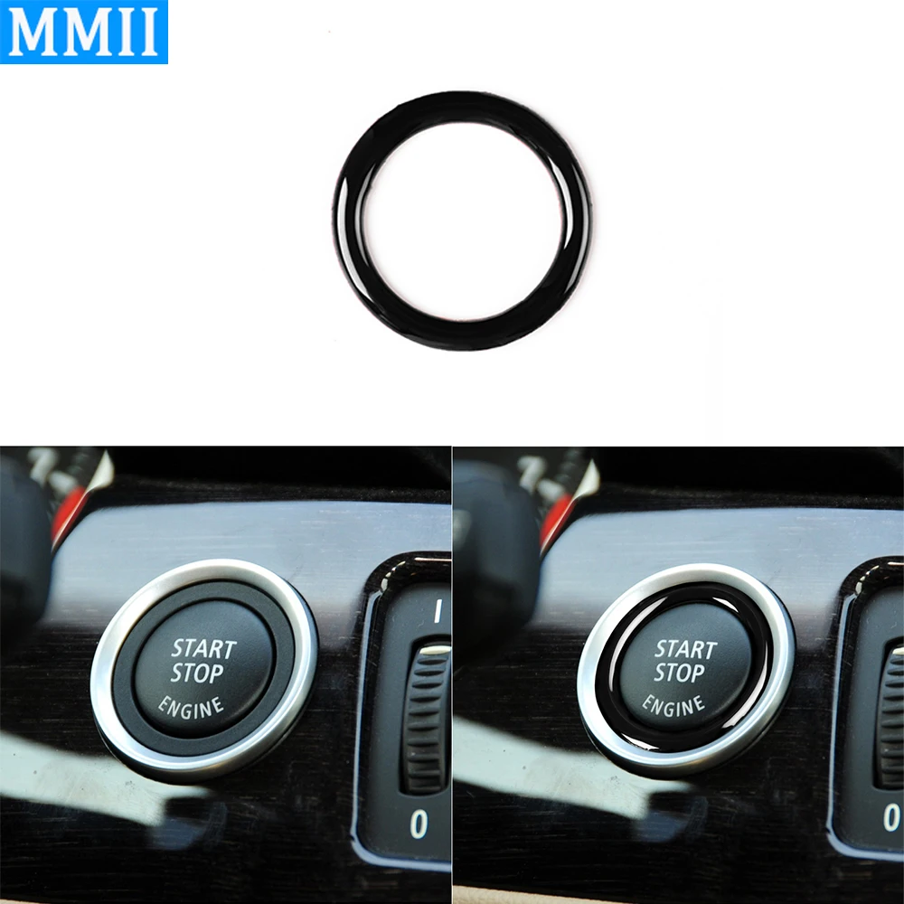 For Bmw 3 Series 2009-2012 e90 e92 e93 Piano Black Ignition Ring  Plastic Plate Cover Trim Car Interior Accessoriers Sticker