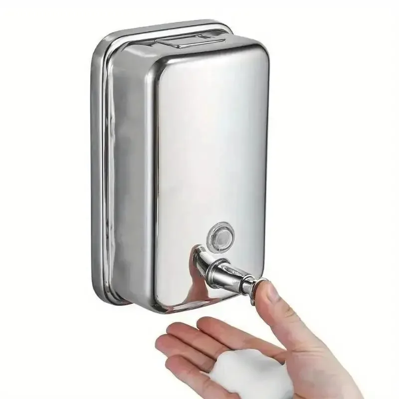 

500ML Wall-Mounted Shower Soap Dispenser Stainless Steel Bathroom Hand Soap Dispenser Hotels Restaurants Commercially Available