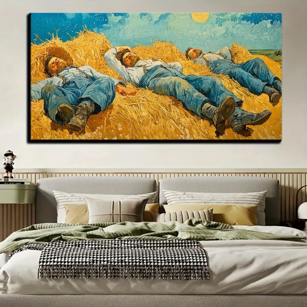 

Natural landscape vintage oil painting, Victorian style wall decoration, 1.5 inch thick pine solid wood frame,