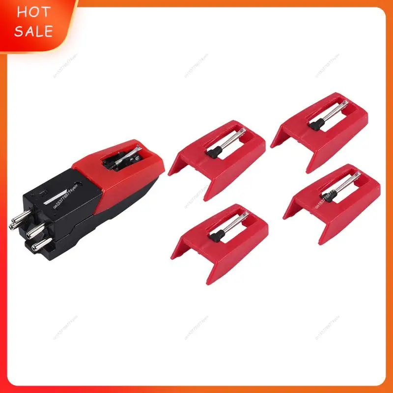 Игла проигрывателя пластинок, 1 картридж проигрывателя пластинок с 4 сменными алмазными стилусами для Crosley, Victrola, LP A62X